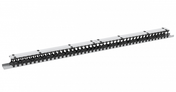 Фотография товара 'TLK TLK-OV70-47U-GY Органайзер кабельный вертикальный, 47U, для шкафов шириной 800мм'