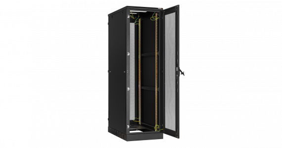 Фотография товара 'TLK TFA-2480-W-BK Дверь двухстворчатая перфорированная на раме с замком и петлями'