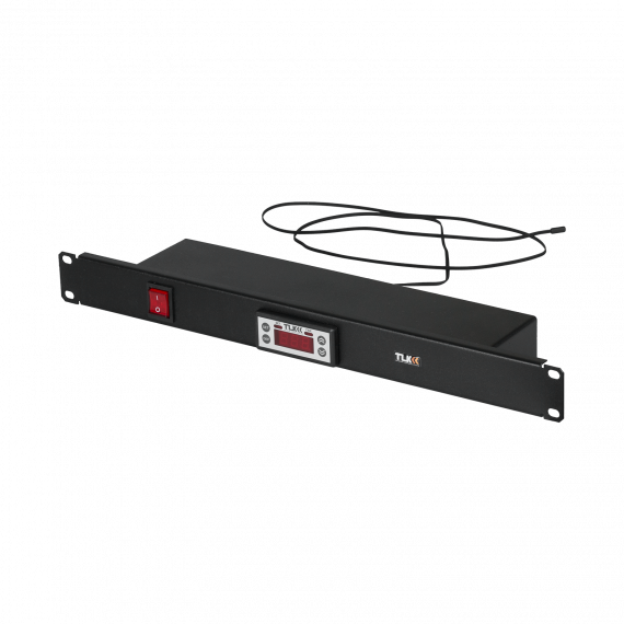Фотография товара 'TLK TLK-TERM-BK Панель с терморегулятором и датчиком, 19", 1U, Г90мм'