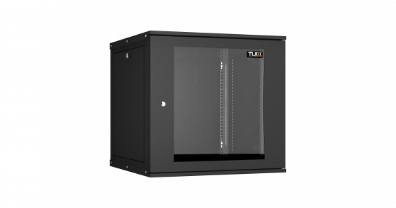 Фотография товара 'TLK TWI-126060-R-G-BK Настенный разборный шкаф 19", 12U, стеклянная дверь, Ш600хВ569хГ600мм'
