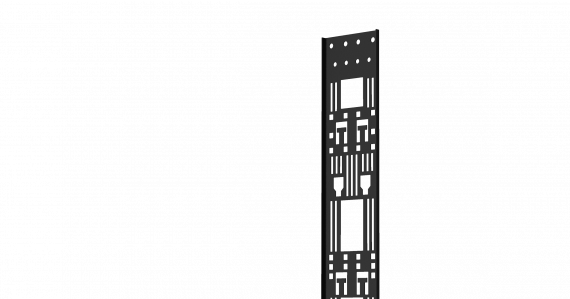 Фотография товара 'TLK TLK-ZU-47U-BK Лоток Zero-Unit для крепления аксессуаров с крепежом, 47U'