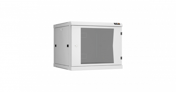 Фотография товара 'TLK TWC-096060-R-G-GY Настенный разборный шкаф 19", 9U, стеклянная дверь, Ш600хВ503хГ600мм'