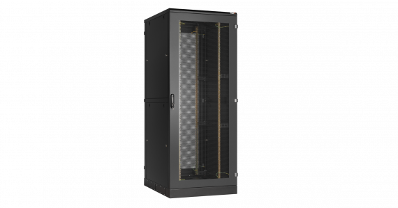 Фотография товара 'TLK TFA-428010-PHPH-BK Напольный шкаф 19", 42U, перфорированные одностворчатые двери'