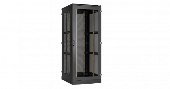 Фотография товара 'TLK TFA-428010-GPPP-BK Напольный шкаф 19", 42U, стеклянная дверь'