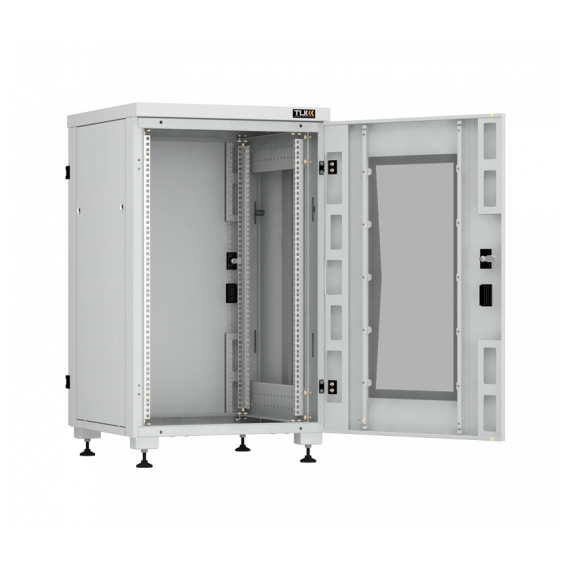 Фотография товара 'TLK TFI-186060-PMPM-R-GY Напольный шкаф серии Lite II 19", 18U, перфорированные двери'
