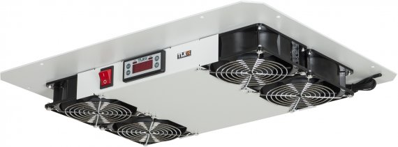 Фотография товара 'TLK TLK-FAN4-TERM-F-GY Вентиляторный блок для напольных шкафов'