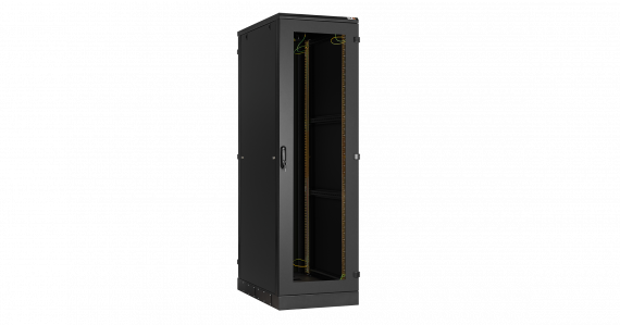 Фотография товара 'TLK TFA-426010-GMWM-BK Напольный шкаф 19", 42U, стеклянная дверь'