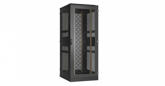 Фотография товара 'TLK TFA-478010-PEPE-BK Напольный шкаф 19", 47U, перфорированные двери'