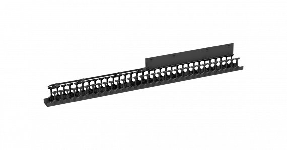 Фотография товара 'TLK TLK-OV70-33U-BK Органайзер кабельный вертикальный, 33U, для шкафов шириной 800мм'