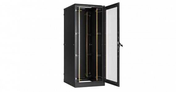 Фотография товара 'TLK TFA-4780-G-BK Дверь одностворчатая с оправой под стекло на раме с замком и петлями'